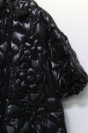 CHENPENG flowers down coat CP22AWJ010 oil surface black